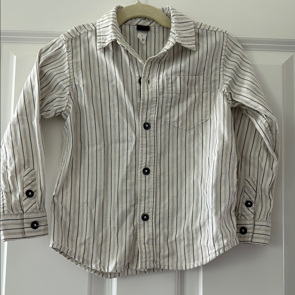 Striped Kids Shirt - Black and White